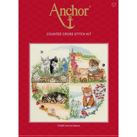 Anchor Cross Stitch Kit Cats And Seasons