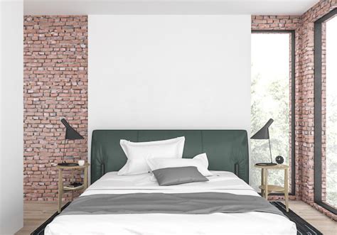 Premium Photo Modern Bedroom With Blank Wall