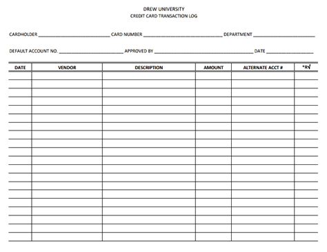 You need a level of financial awareness that perhaps even paul krugman doesn't possess. 4+ Credit Card Log Templates - Word Templates