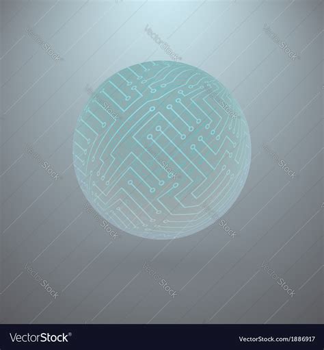 Abstract Sphere Electronic Circuitry Royalty Free Vector
