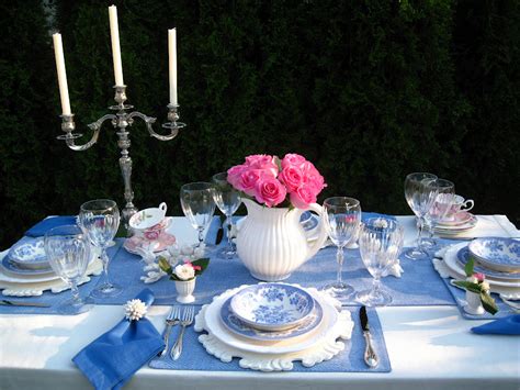 Blue And White Tablescape