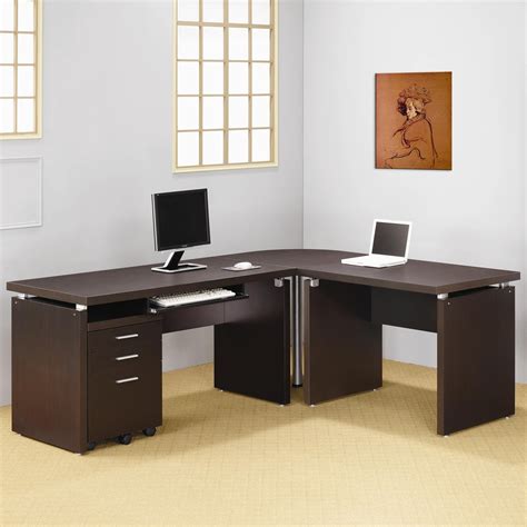 Skylar Contemporary L Shaped Computer Desk 800891 2 3 4 By Coaster Furniture At Bruce Furniture