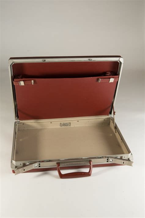 Vintage Brown Briefcase 1960 S Samsonite Attache Faux Leather Hardshell Carrying Case With