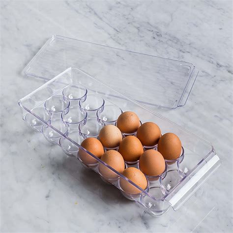 Idesign® linus acrylic expandable cutlery tray. iDesign Fridge Binz Large Egg Holder | Kitchen Stuff Plus