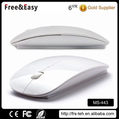 Good Design Super Slim Flat Computer Wired Mouse White Ergonomic Mouse