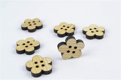 6pcs Large Wooden Buttons 30mm Laser Cut Beads Etsy