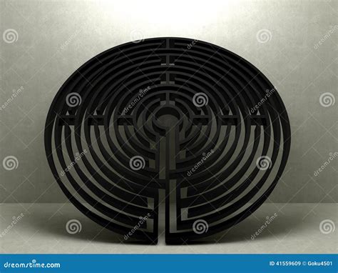 A Labyrinth In Interiors Perspective On Background Texture Royalty Free