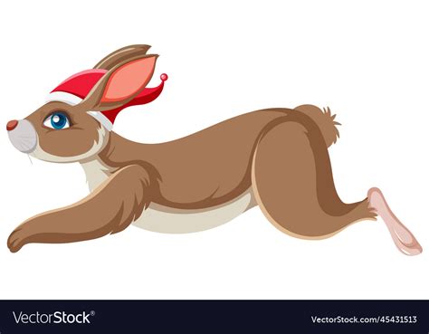 Cute Rabbit Cartoon Character Running Royalty Free Vector