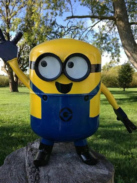 Minion Made From A Freon Tank Metal Art That Ive Made Pinterest