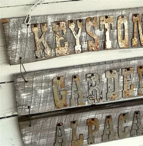 Personalized Reclaimed Wood Sign Reclaimed Barnwood Sign Rusty Metal