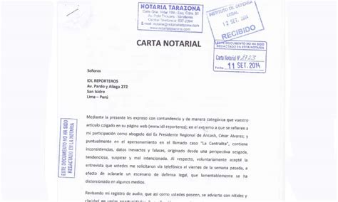 Carta Notarial Y Respuesta Idl