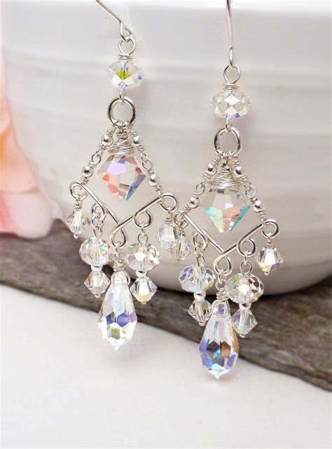 Crystal Chandelier Earrings Crystal Bridal By CreativityJewellery 85