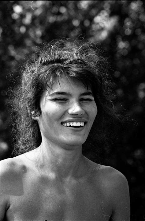 Pretty Nude Girl Smiling In Garden Vintage Fine Art Negative 1970s