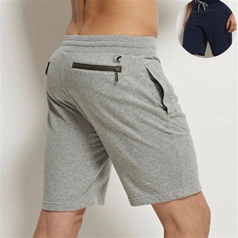 New Men Safety Pocket Shorts Mens Secure Zipper Pockets Shorts 100