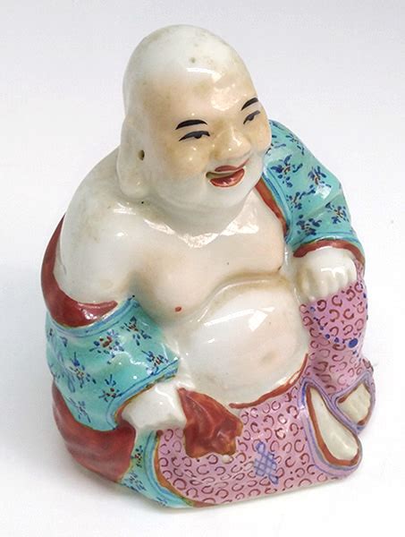 Mini Porcelain Laughing Buddha
