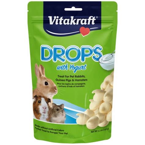 Vitakraft Rabbit Guinea Pig And Hamster Yogurt Drops Treats 53 Oz