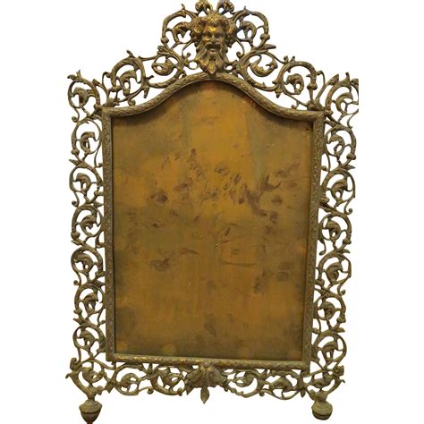 Antique Repousse Large Brass Frame Highly Ornate Vintage Brass Frame Antique Photo Frames