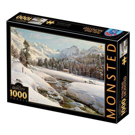 ジグソーパズル・d Toys・77417 Mo06 Peder Mork Monsted Winter Landscape In Switzerland Near Engadin 1000