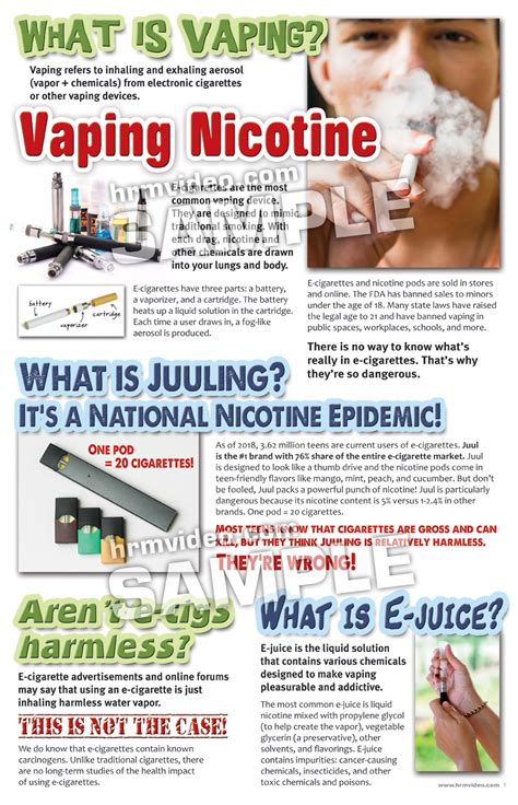 Dangers Of Vaping And Juuling Folding Display Human Relations Media K 12 Video And