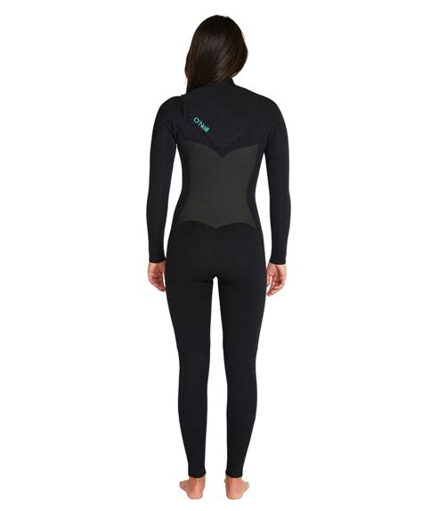 Buy Womens Bahia 32mm Steamer Chest Zip Wetsuit Black By Oneill