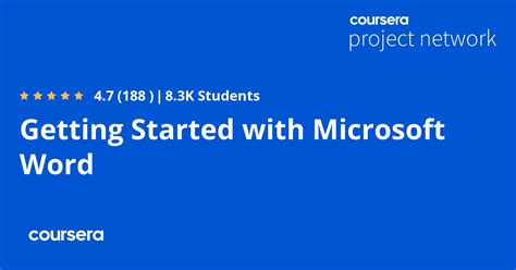 Getting Started With Microsoft Word Coursya