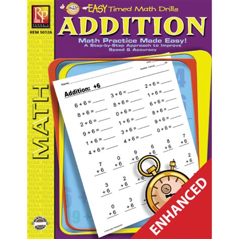 Addition Easy Timed Math Drills Enhanced Ebook