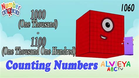 1000 One Thousand 1100 One Thousand One Hundred Counting Using