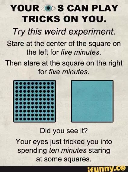Eye Ticks Mind Reading Tricks Science Facts Funny Memes