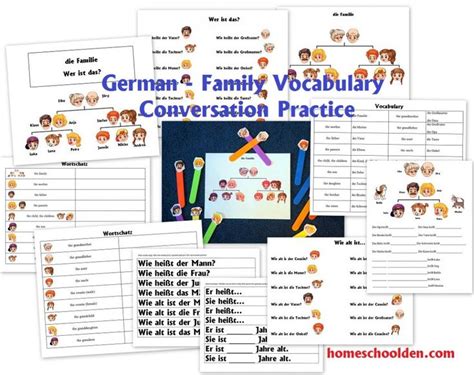 german worksheets  kids vocabulary practice homeschool