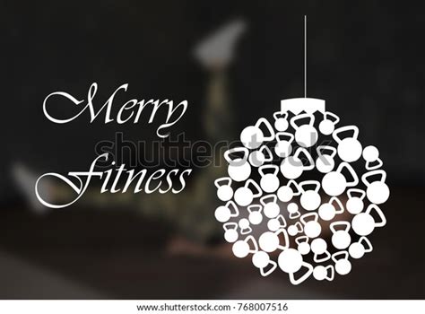 Merry Fitness Christmas Stock Illustration 768007516