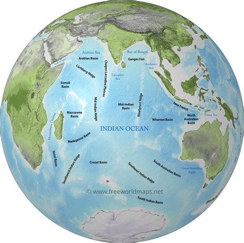 Indian Ocean Map World