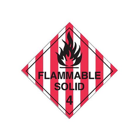 Dangerous Goods Labels Flammable Solid 4