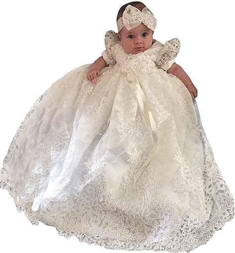 Christening Gown Baby Girl Lace Toddler Dress For Age 3 24