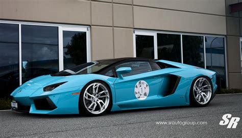 Baby Blue Lamborghini Aventador Roadster By Sr Auto