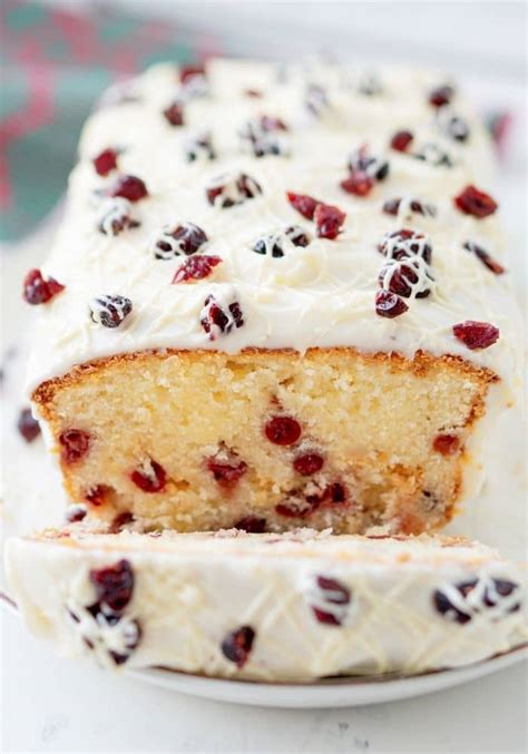 This lemon loaf cake is homemade with simple ingredients. Christmas Cranberry Pound Cake