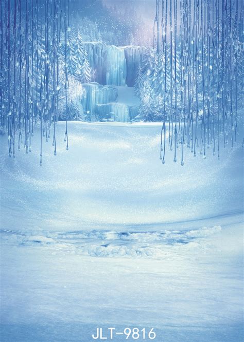 Frozen Backdrop Winter Snow Photography Backdrops Solid Color