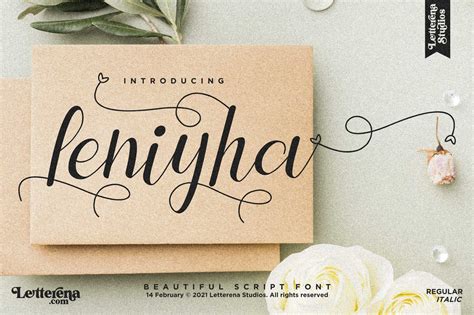 Leniyha • Best Fonts And Graphics • Hbfonts Beautiful Script Fonts Web