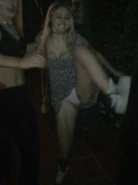 lia marie johnson drunken upskirt panties flash