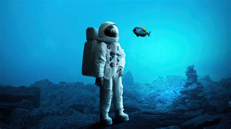 Astronaut In The Ocean Wallpaper Coclay