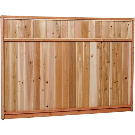 6 Ft X 8 Ft Premium Cedar Solid Top Fence Panel With Stained SPF