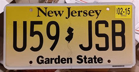 New Jersey State License Plate Flat Automotive