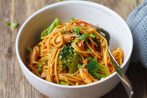 This stir fry is a great base recipe, featuring just a basic collection of ingredients. 15-Minute Chicken Stir Fry Noodles | Stir fry noodles ...