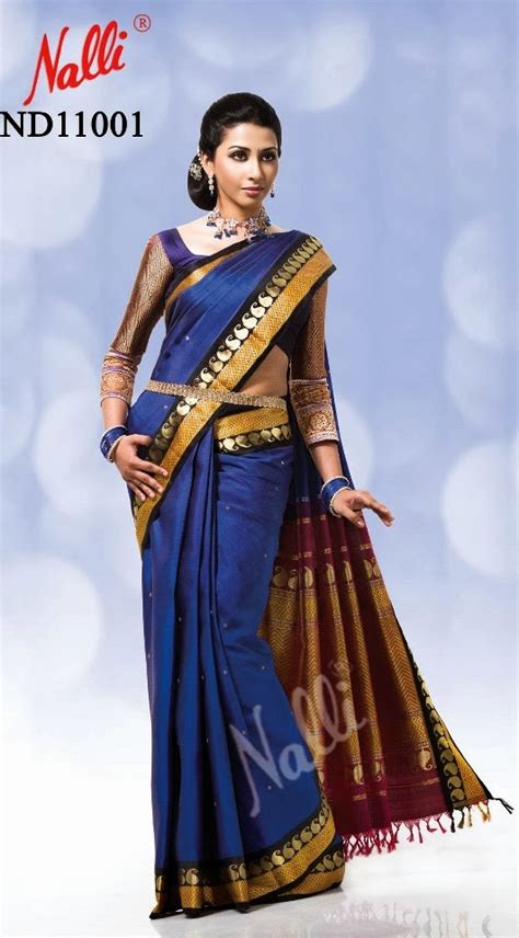 Mehandi Designs World Fancy Bridal Blue Pattu Saree