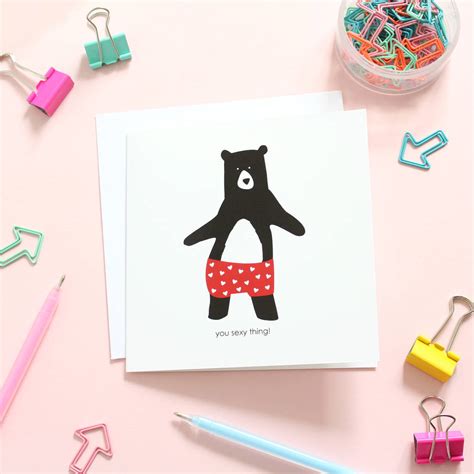 Personalised Sexy Thing Bear Wrapping Paper By Heather Alstead Design