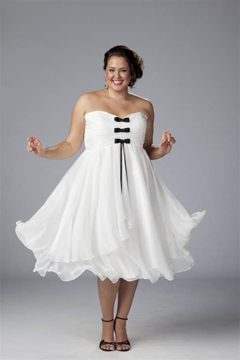 White Dress Pictures White Plus Size Cocktail Dresses