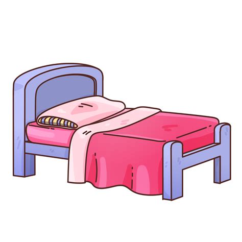 Sleeping Time Objects Clip Art Cartoon Bed 24996834 Png