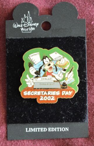 Disney World Goofy Secretaries Day 2002 Le 2500 Pin Retired Pins Ebay