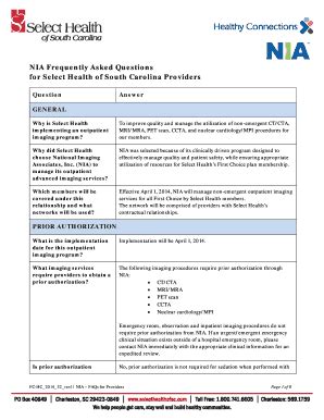 Fillable Online Nia Frequently Asked Questions Fax Email Print Pdffiller