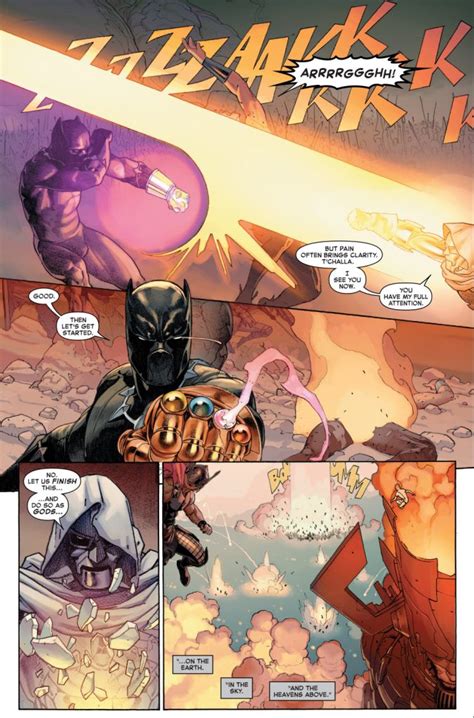 Black Panther Desecrating Doctor Doom Comics Marvel Comic Character