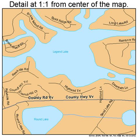 Legend Lake Wisconsin Street Map 5543207
